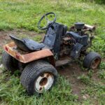 How to Dispose of a Lawn Mower old rusted broken riding lawn mower