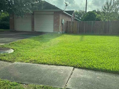 Lawn care service in Houston, 77082
